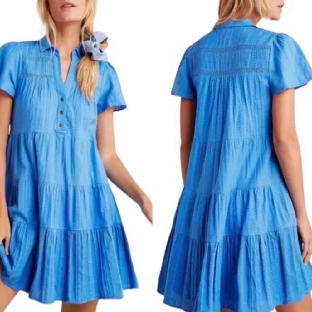Anthropologie Light Blue Dress